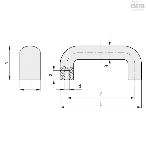 Bridge Handles, M.843/100 B-1/4-20